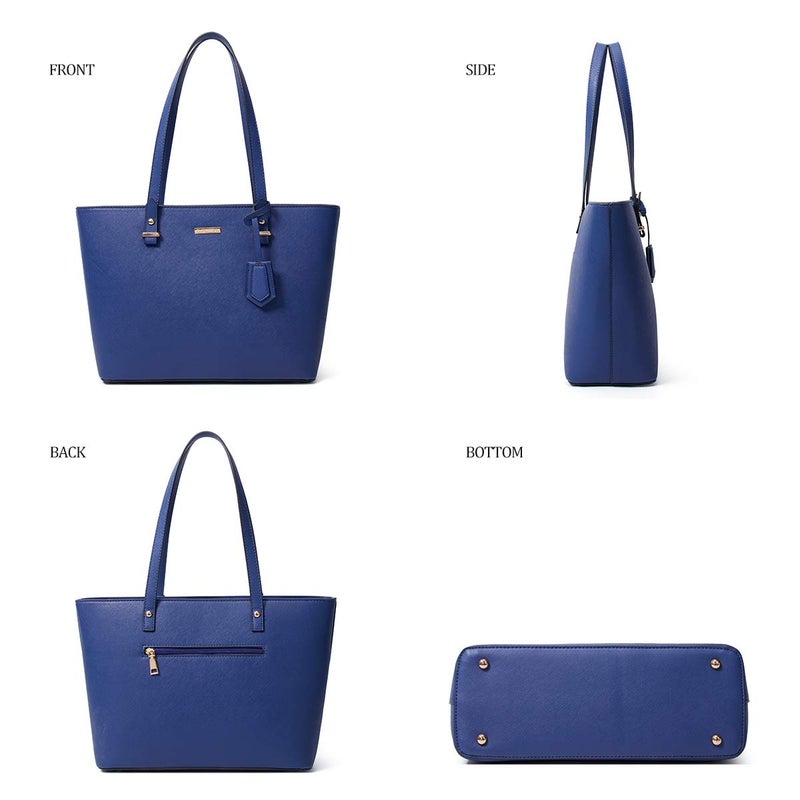 Lovematch Women Fashion Synthetic Leather Handbags Tote Bag Shoulder Bag Top Handle Satchel Purse Set 4pcs - Image 2